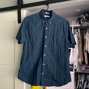 Mens short sleeve button up